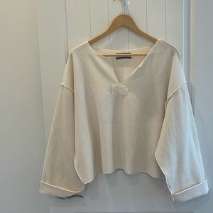 Urban Outfitters Cream V-Neck Sweater
